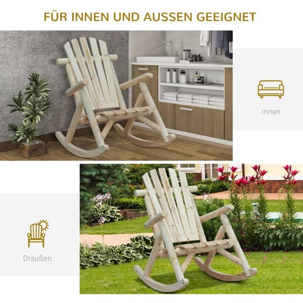Gungstol, 96x66x98 cm, Naturlig