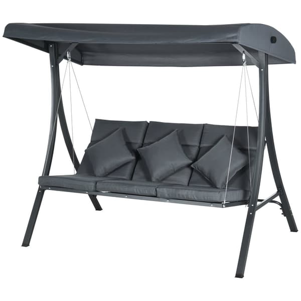 Rootz 3 -paikkainen Hollywood Swing - Puutarhan purjelentokone - Patio Swing - Säädettävä katos - 202 cm x 115cm x 168 cm