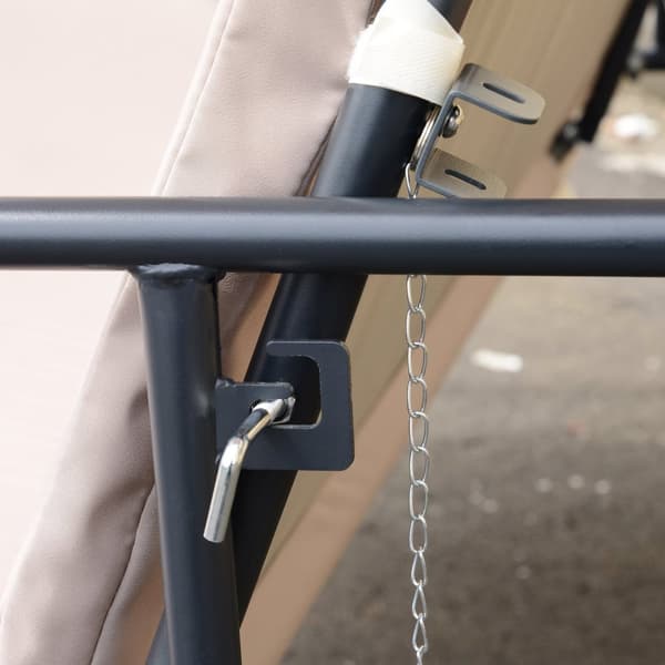 Rootz Hollywood Swing With Making Function - Ulko -sohva - Patio -vuode - Korkea mukavuus - 200 cm x 125 cm x 170cm