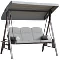 Miniatyrbild 6 av 6: Rootz 3 -personers trädgårdslounge - utomhus soffa - uteplats soffa - justerbar tak - ergonomisk design - 116 x 206 x 183 cm
