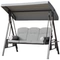 Miniatyrbild 1 av 6: Rootz 3 -personers trädgårdslounge - utomhus soffa - uteplats soffa - justerbar tak - ergonomisk design - 116 x 206 x 183 cm