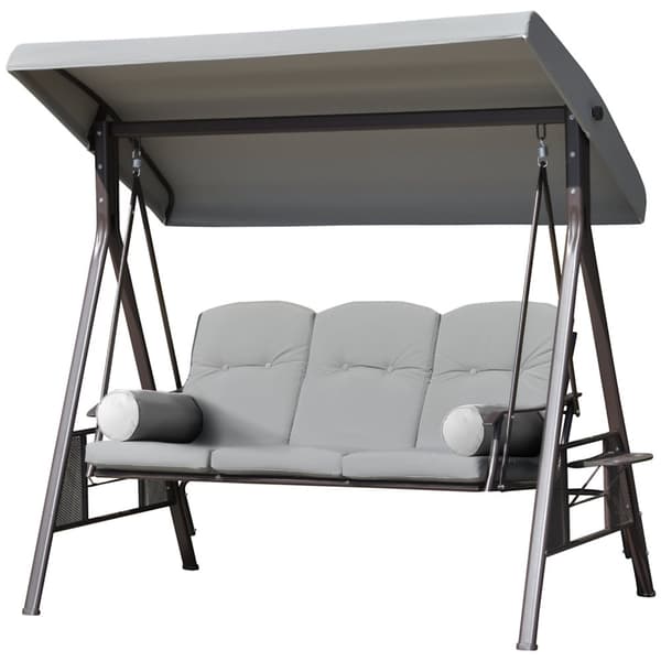 Rootz 3 -personers trädgårdslounge - utomhus soffa - uteplats soffa - justerbar tak - ergonomisk design - 116 x 206 x 183 cm