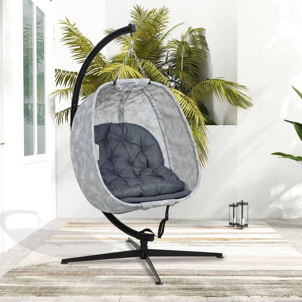 Rootz -munanmuotoinen ulkoilma -tuoli - seinäkello - pesän kaltainen istuin - lopullinen mukavuus - 126L x 90b x 180h cm