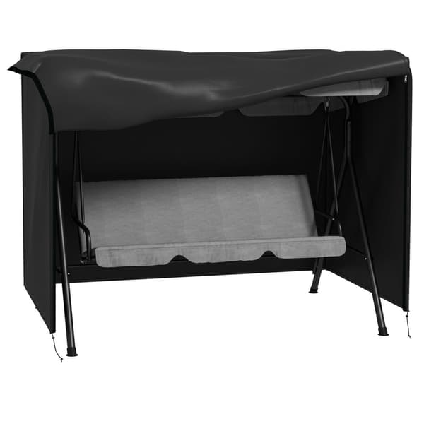 Rootz Garden Swing Cover - Beskyttelsesdækning - Vandtæt dækning - UV -beskyttelse - 205x124x164cm - Sort