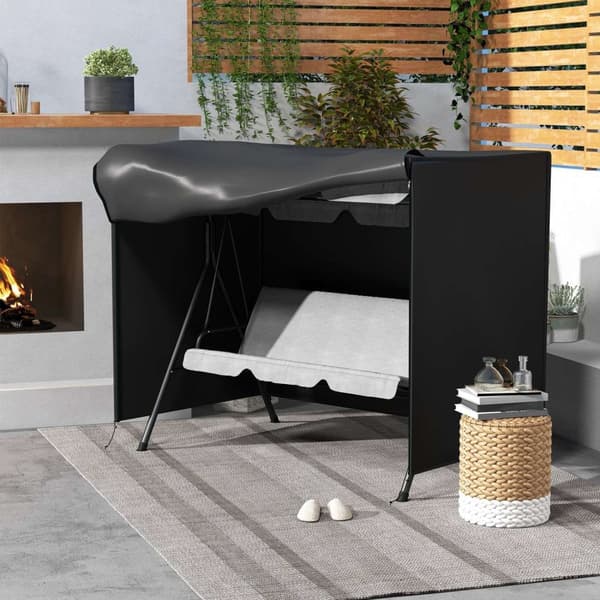 Rootz Garden Swing Cover - Beskyttelsesdækning - Vandtæt dækning - UV -beskyttelse - 205x124x164cm - Sort
