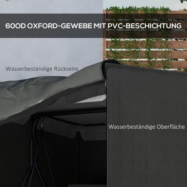 Rootz Garden Swing Cover - Beskyttende - Vejrbestandig - Oxford -stof - Beskytter mod UV & Fading - 177 x 114 x 152 cm