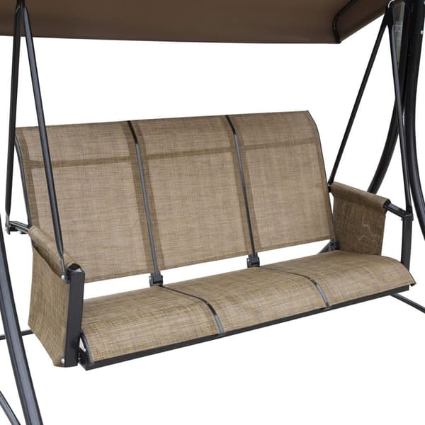 Rootz 3 -paikkainen keinupenkki - puutarhahenkilö - Patio Swing - kattoluukkusuoja - 196cm x 128cm x 172 cm