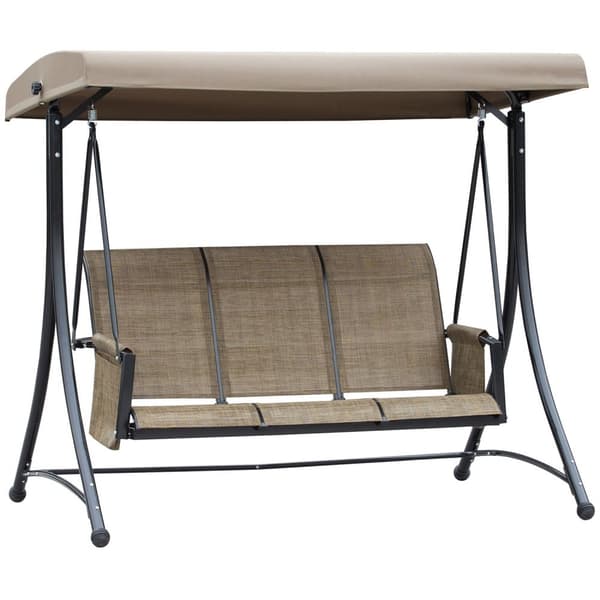 Rootz 3 -paikkainen keinupenkki - puutarhahenkilö - Patio Swing - kattoluukkusuoja - 196cm x 128cm x 172 cm