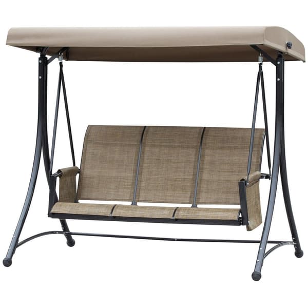 Rootz 3 -paikkainen keinupenkki - puutarhahenkilö - Patio Swing - kattoluukkusuoja - 196cm x 128cm x 172 cm