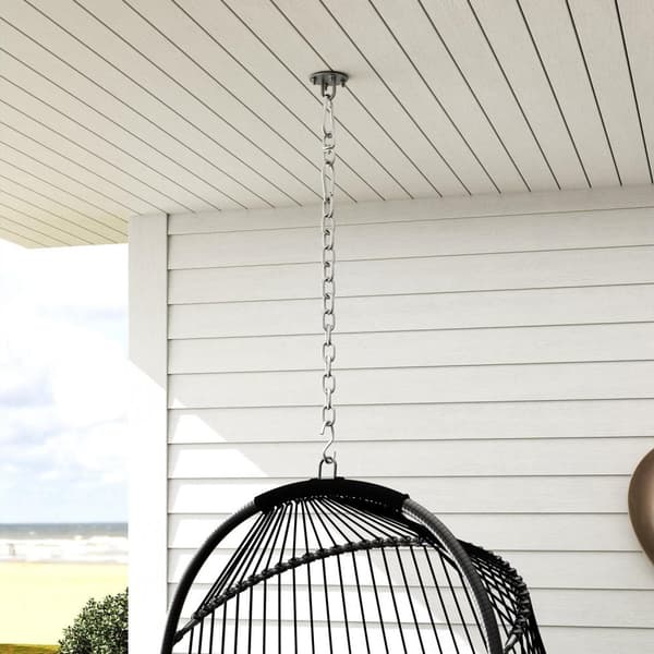 Rootz -roikkuu tuoli roikkuu kori - kääntötuoli - munatuoli - ergonominen mukavuus - 74L x 68W x 105H CM - Harmaa ja musta