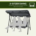 Miniatyrbillede 6 af 10: Rootz Hollywood Garden Swing - 3 -personers gyngende bænk - Udendørs gårdhave -sving - stålramme - 172 x 110 x 153 cm - Ideel solbeskyttelse