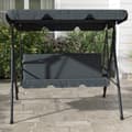 Miniatyrbillede 8 af 10: Rootz Hollywood Garden Swing - 3 -personers gyngende bænk - Udendørs gårdhave -sving - stålramme - 172 x 110 x 153 cm - Ideel solbeskyttelse