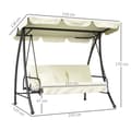 Miniatyrbillede 3 af 10: Rootz Hollywood Swing Bench - Swing Lounger - Udendørs siddepladser - Justerbar ryglæn - 200 cm x 125 cm x 170 cm