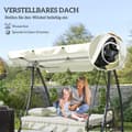 Miniatyrbillede 5 af 10: Rootz Hollywood Swing Bench - Swing Lounger - Udendørs siddepladser - Justerbar ryglæn - 200 cm x 125 cm x 170 cm