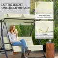 Miniatyrbillede 7 af 10: Rootz Hollywood Swing Bench - Swing Lounger - Udendørs siddepladser - Justerbar ryglæn - 200 cm x 125 cm x 170 cm