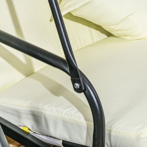 Rootz Hollywood Swing Bench - Swing Lounger - Udendørs siddepladser - Justerbar ryglæn - 200 cm x 125 cm x 170 cm