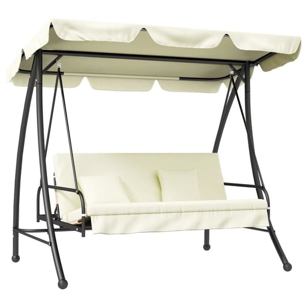 Rootz Hollywood Swing Bench - Swing Lounger - Udendørs siddepladser - Justerbar ryglæn - 200 cm x 125 cm x 170 cm