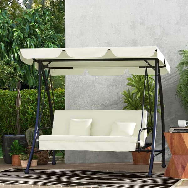 Rootz Hollywood Swing Bench - Swing Lounger - Udendørs siddepladser - Justerbar ryglæn - 200 cm x 125 cm x 170 cm