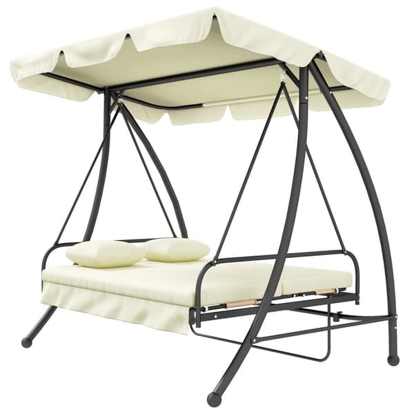 Rootz Hollywood Swing Bench - Swing Lounger - Udendørs siddepladser - Justerbar ryglæn - 200 cm x 125 cm x 170 cm