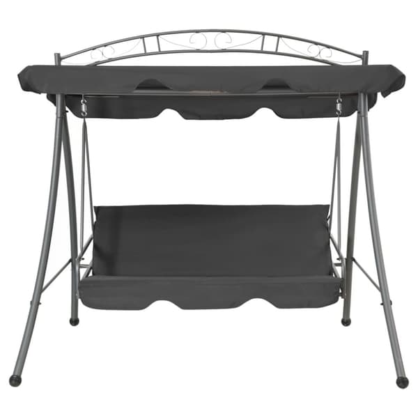 Hammock med tak antracit 198x120x205 cm stål