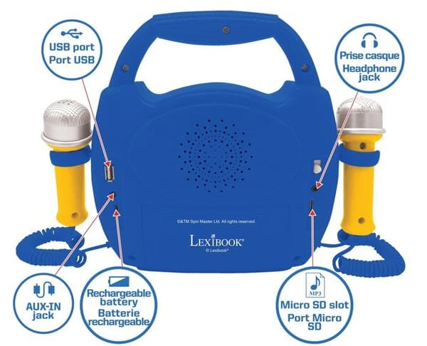 LA PAT 'PATROUILLE - Bluetooth -högtalare - Ljuseffekter, mikrofoner och uppladdningsbart batteri