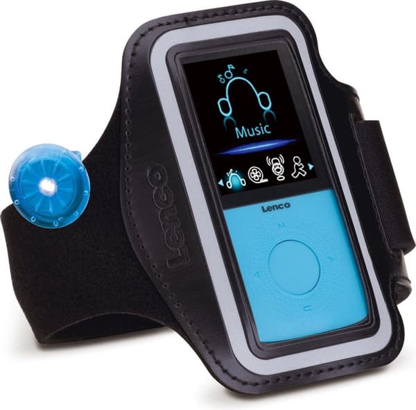 Lenco PODO-153 - MP3 - Svart - Blå - Flash Media - MicroSD (TransFlash) - TFT - MP3 (PODO-153B)