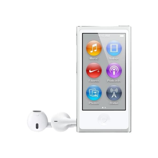 Apple iPod nano 7:e generationens digitalspelare 16 GB silver- REFURBISHED