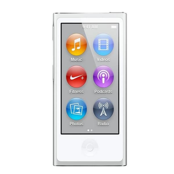 Apple iPod nano 16GB, MP4-spelare, 16 GB, LCD, Belysning, FM-radio, Silver- REFURBISHED Silver