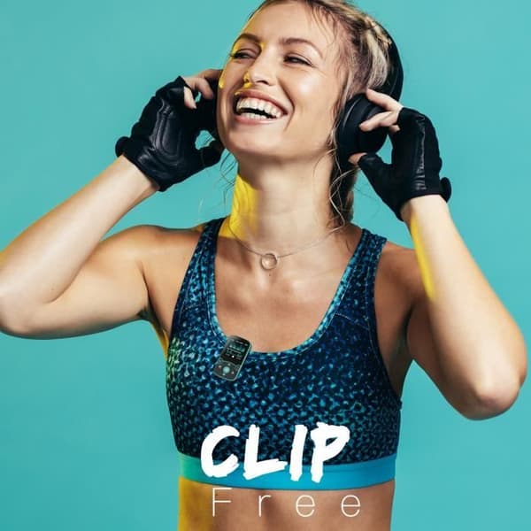 AGPTEK 32GB Bluetooth MP3-spelare med klämma och stegräknare - Förlustfri HiFi - FM Radio/Podo - Blå