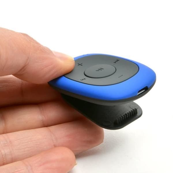 AGPTEK MP3-spelare - 8GB bärbar med klipp och FM-radio - Blå