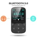 Miniatyrbild 2 av 6: AGPTEK 64GB Bluetooth 5.3 MP3-spelare med klipp, HiFi Sports Music Player, 1,5 tums MP3 Walkman med volymknapp, FM-radio-svart