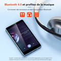 Miniatyrbild 6 av 6: AGPTEK 80GB Bluetooth WiFi MP3 MP4-spelare, 4 tum stor pekskärm, MP4-spelare med kamera, högtalare, video, FM-blå