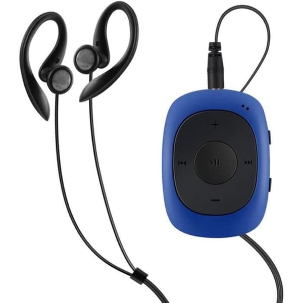 AGPTEK 64GB MP3-spelare med klämma Lätt sportmusikspelare med hörlurar och silikonfodral - blå