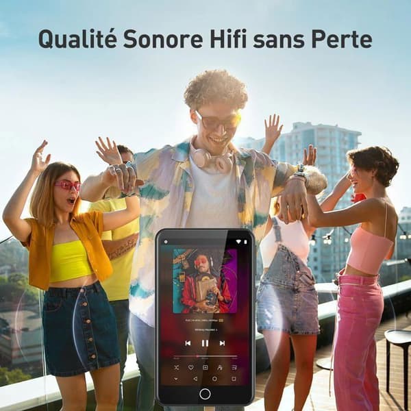 80GB Bluetooth WiFi MP3-spelare, AGPTEK 3,5" pekskärm MP3 Android 8.1 med Spotify, Deezer, Audible, Amazon Music