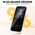 Miniatyrbild 2 av 5: AGPTEK 96GB MP3 Bluetooth 5.3 med högtalare, 2,4" stor skärm metallmusikspelare förlustfritt ljud med pekknapp - svart