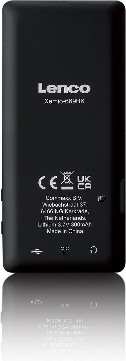 Lenco Xemio-669BK - MP3/MP4-spelare med LCD-skärm och 8GB internminne - Svart