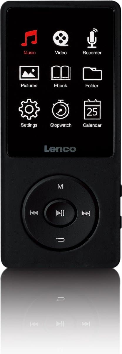 Lenco Xemio-669BK - MP3/MP4-spelare med LCD-skärm och 8GB internminne - Svart