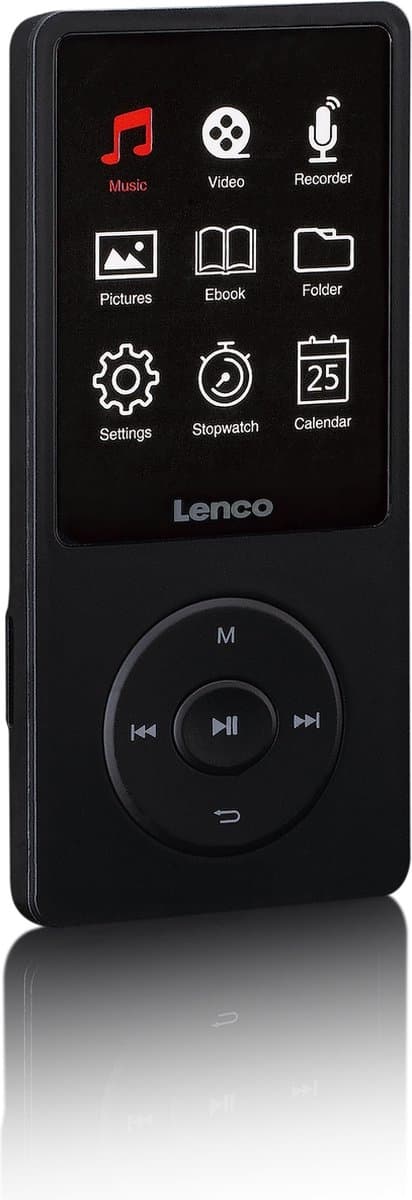 Lenco Xemio-669BK - MP3/MP4-spelare med LCD-skärm och 8GB internminne - Svart