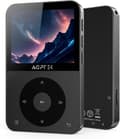 Miniatyrbild 1 av 6: AGPTEK 64GB MP3 Bluetooth 5,3, 2,3 tums landskapsskärm Musikspelare Sport HiFi Metal Audio Walkman med stegräknare/radio Svart