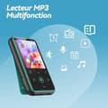 Miniatyrbild 4 av 6: AGPTEK 64GB Bluetooth 5.3 MP3-spelare med klämma, 1,8 tums HiFi-sportmusikspelare med FM-radio/stegräknare/inspelare - blå