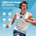 Miniatyrbild 5 av 6: AGPTEK 64GB Bluetooth 5.3 MP3-spelare med klämma, 1,8 tums HiFi-sportmusikspelare med FM-radio/stegräknare/inspelare - blå