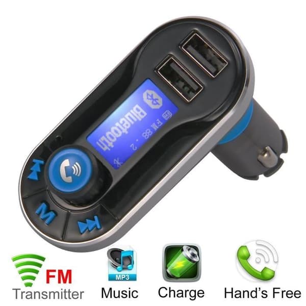 Bil Bluetooth FM-sändare MP3-spelare trådlös högtalare för mobiltelefon
