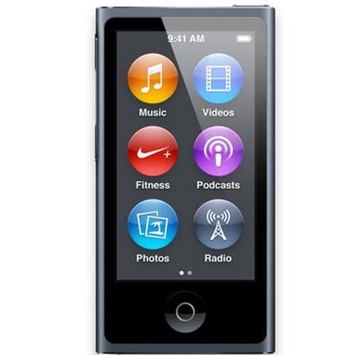 Apple iPod nano 16GB, MP4-spelare, 16 GB, LCD, Belysning, FM-radio, Svart- REFURBISHED Svart