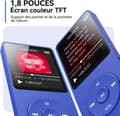 Miniatyrbild 6 av 6: AGPTEK 32GB MP3 Bluetooth 5.3 med högtalare Musikspelare 70H Ultralång batteritid, FM-radioinspelning, utan hörlurar
