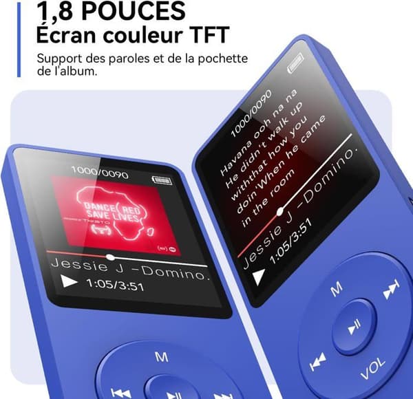 AGPTEK 32GB MP3 Bluetooth 5.3 med högtalare Musikspelare 70H Ultralång batteritid, FM-radioinspelning, utan hörlurar