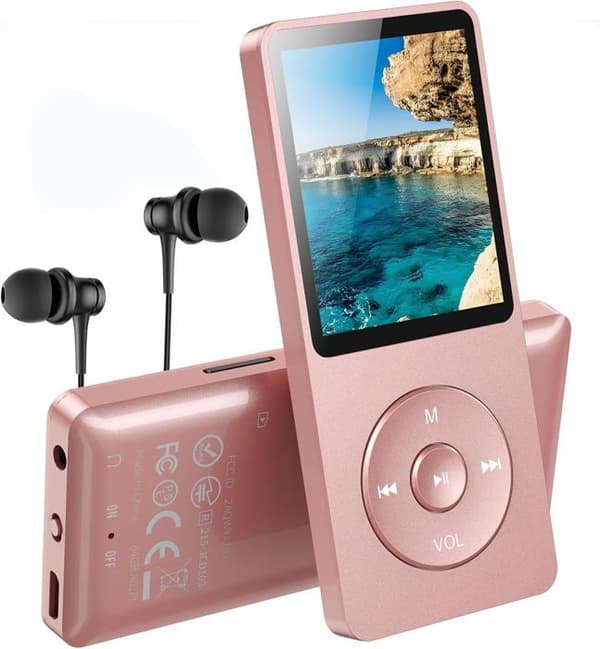 AGPTEK MP3 Klassisk 64Go Ultra-Lång Batteritid upp till 70 timmar musikspelning med 1.8 tums skärm