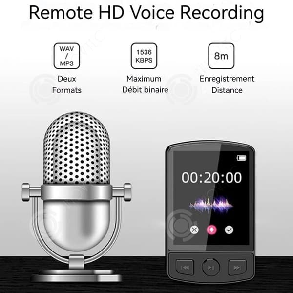 INN Walkman mp3/mp4 läsare Bluetooth 16go skärm 1,8 tum med baksidan clip FM-radio uppladdningsbar mp3-läsare musiklärare