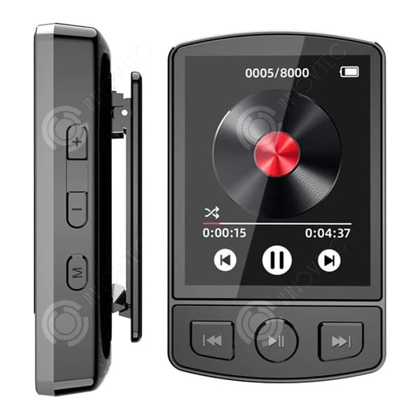 INN Walkman mp3/mp4 läsare Bluetooth 16go skärm 1,8 tum med baksidan clip FM-radio uppladdningsbar mp3-läsare musiklärare