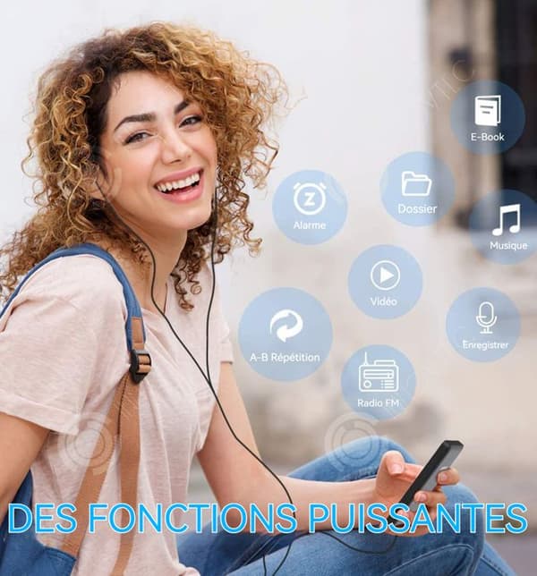 INN Walkman mp3 mp4 musikspelare bluetooth 5.3 med högtalare ljudkvalitet hifi ljud Type-c laddning 1,8 tum