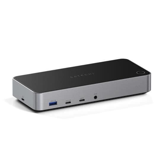 Dockningsstation - Satechi - Triple Display 4K - USB-A och USB-C - 100W strömförsörjning - Grå
